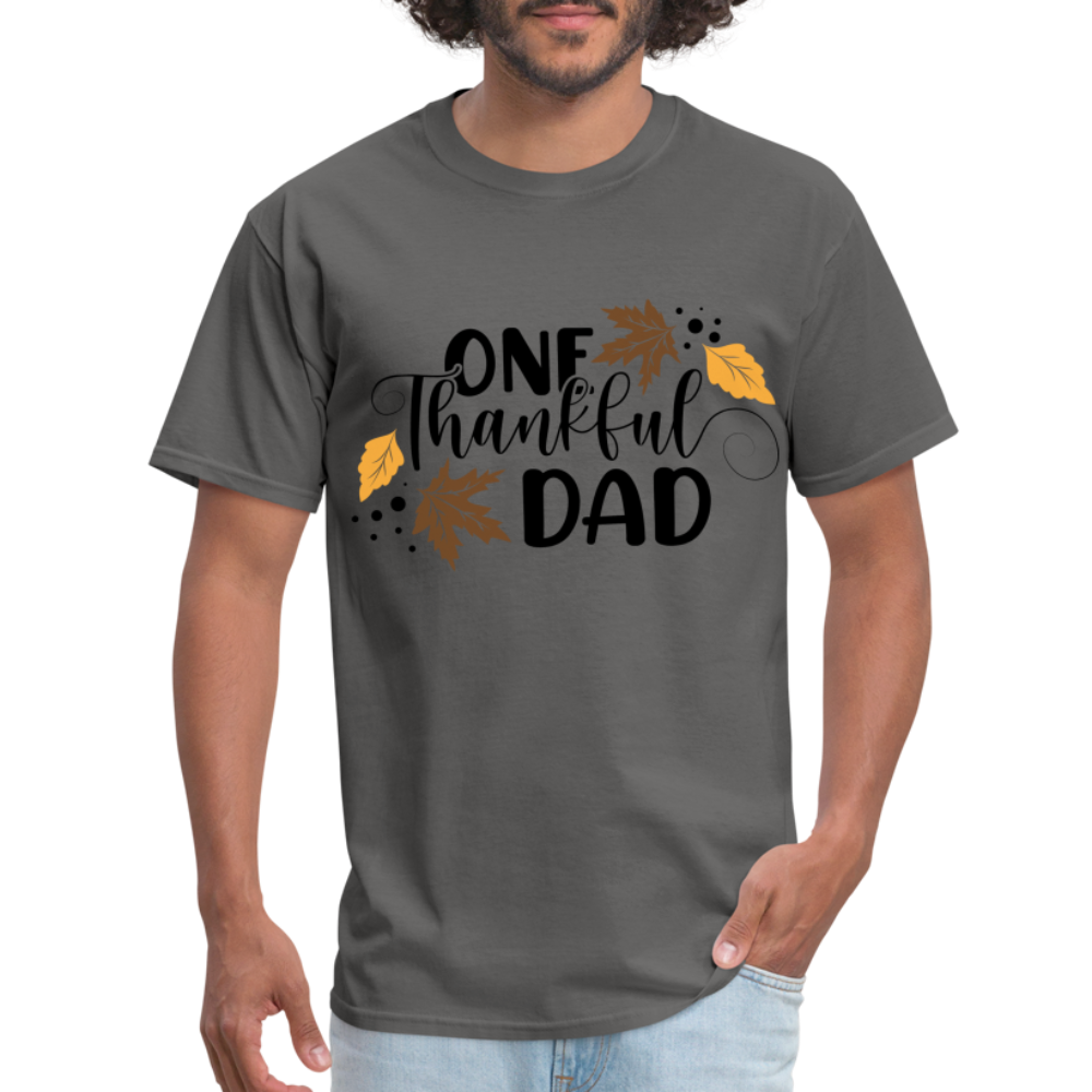 One Thankful Dad T-Shirt - charcoal