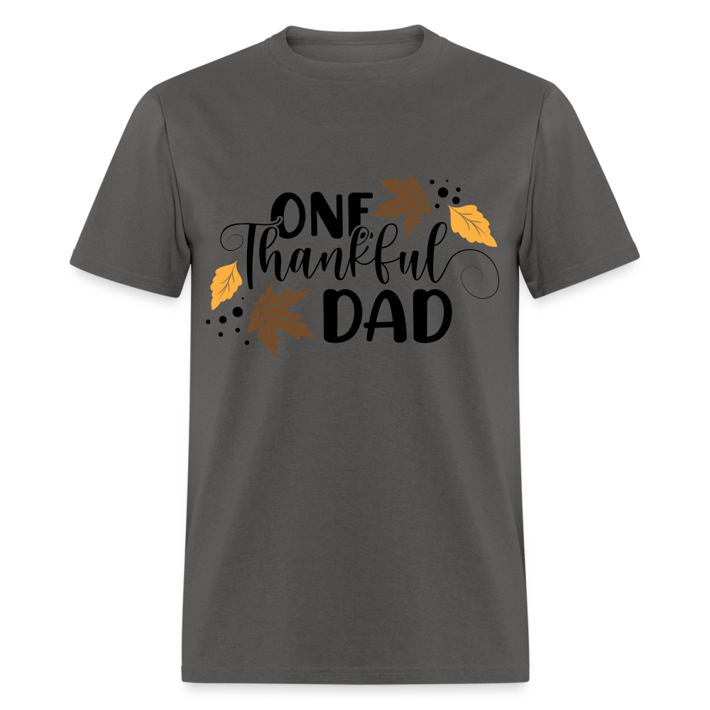 One Thankful Dad T-Shirt - charcoal