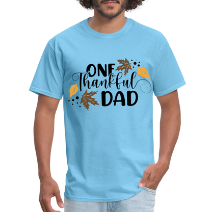 One Thankful Dad T-Shirt - aquatic blue