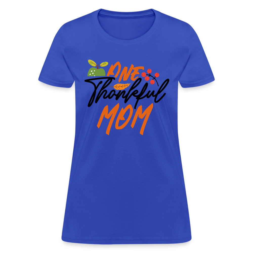 One Thankful Mom T-Shirt - royal blue
