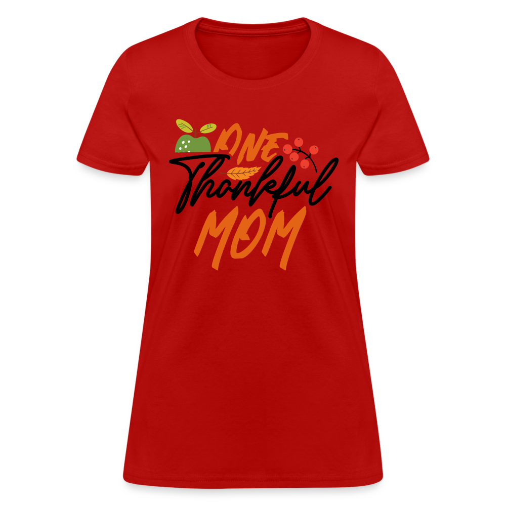 One Thankful Mom T-Shirt - red