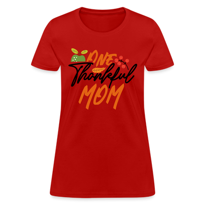 One Thankful Mom T-Shirt - red