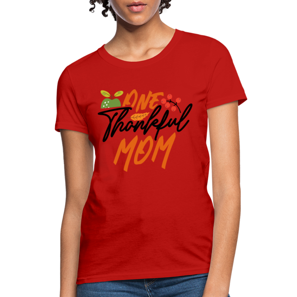 One Thankful Mom T-Shirt - red