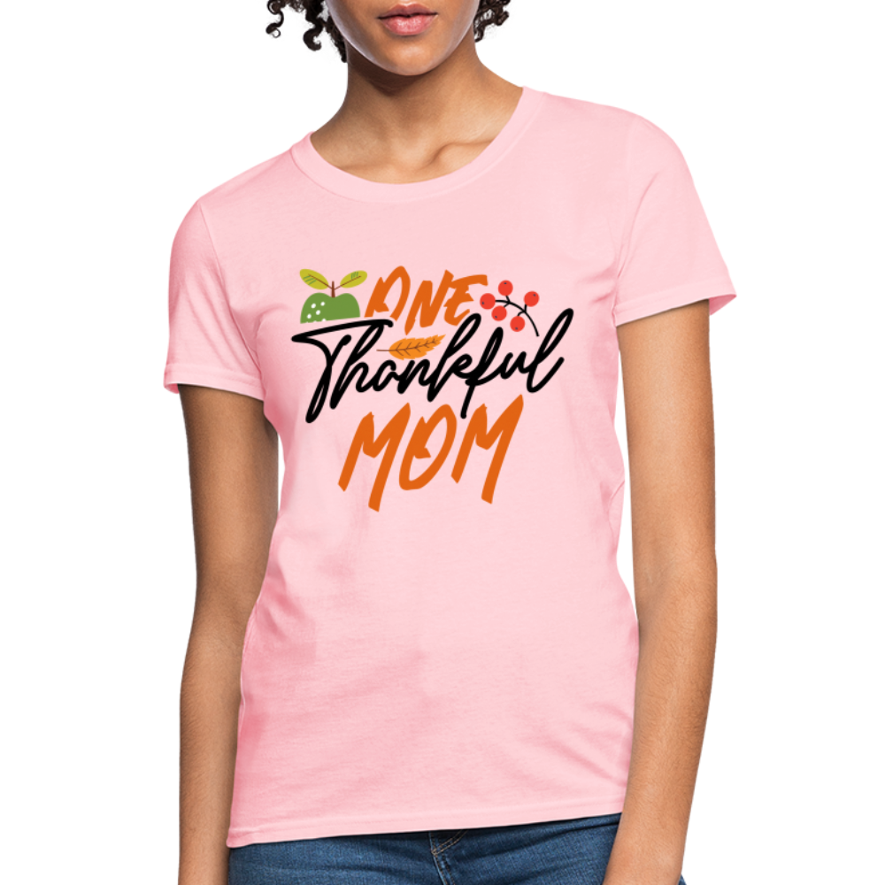 One Thankful Mom T-Shirt - pink