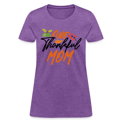 One Thankful Mom T-Shirt - purple heather