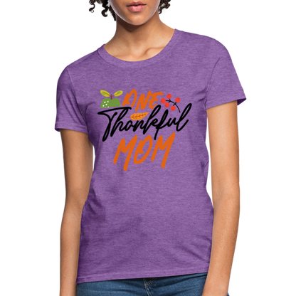 One Thankful Mom T-Shirt - purple heather