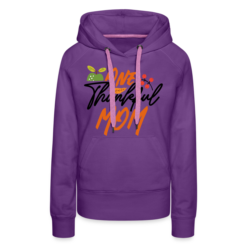 One Thankful Mom Premium Hoodie - purple 