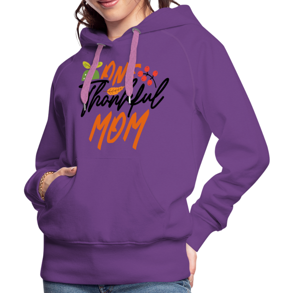 One Thankful Mom Premium Hoodie - purple 
