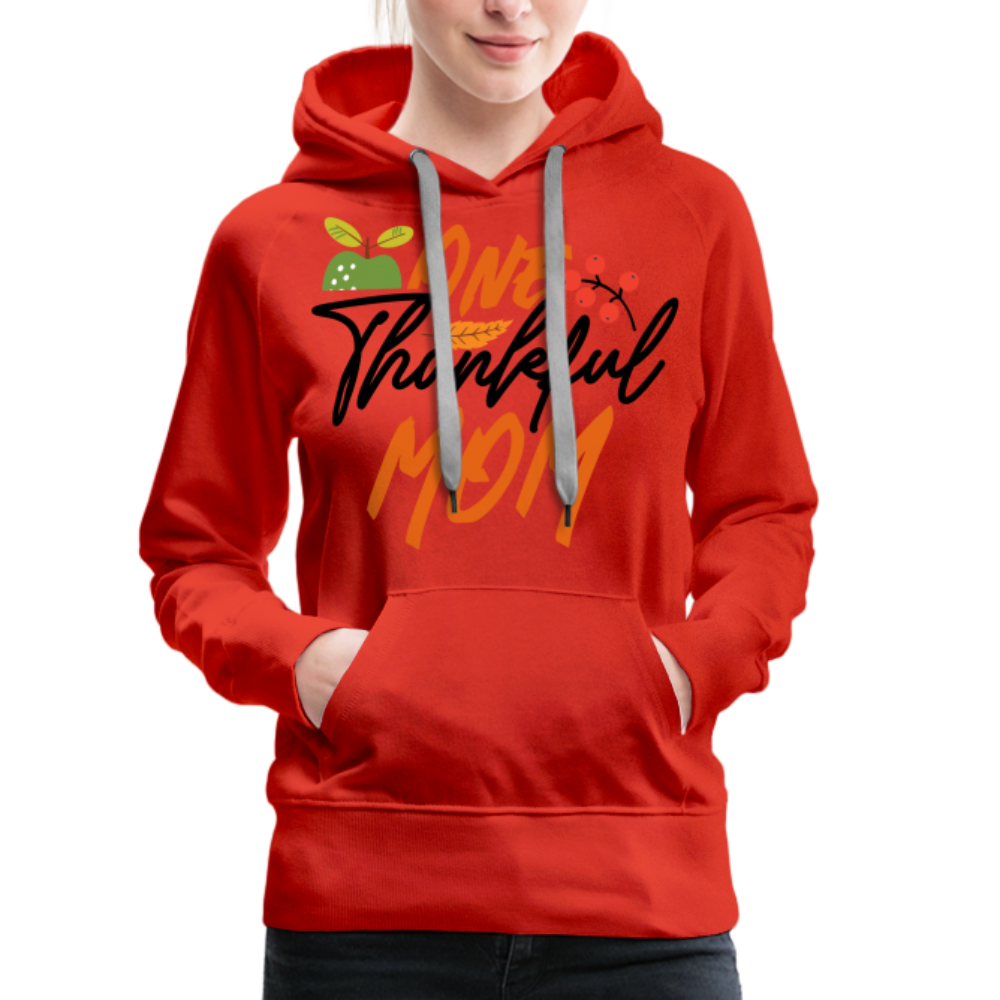 One Thankful Mom Premium Hoodie - red