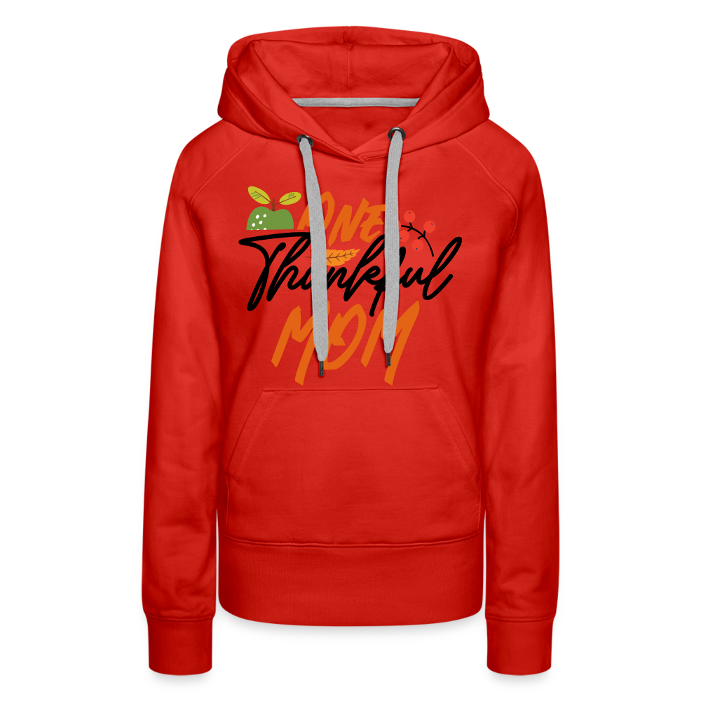 One Thankful Mom Premium Hoodie - red