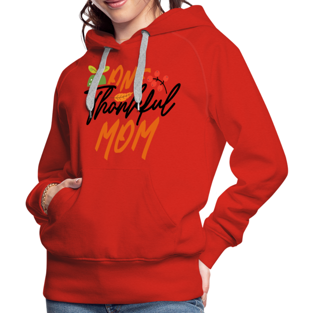 One Thankful Mom Premium Hoodie - red