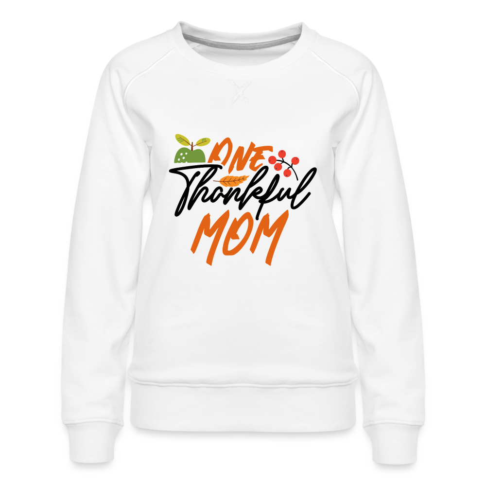 One Thankful Mom Premium Sweatshirt - white