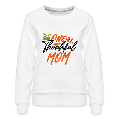 One Thankful Mom Premium Sweatshirt - white