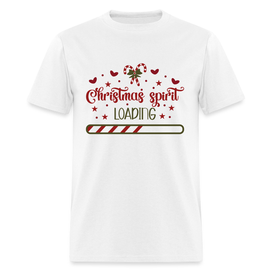 Christmas Spirit Loading T-Shirt - white