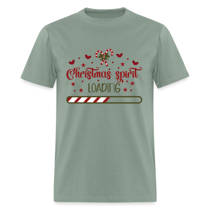 Christmas Spirit Loading T-Shirt - sage