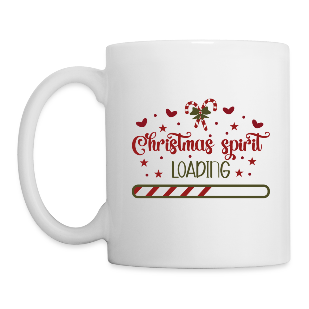 Christmas Spirit Loading Mug - white