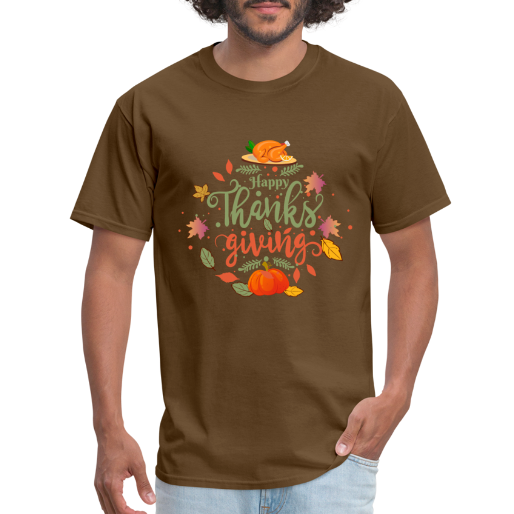 Happy Thanksgiving T-Shirt - brown