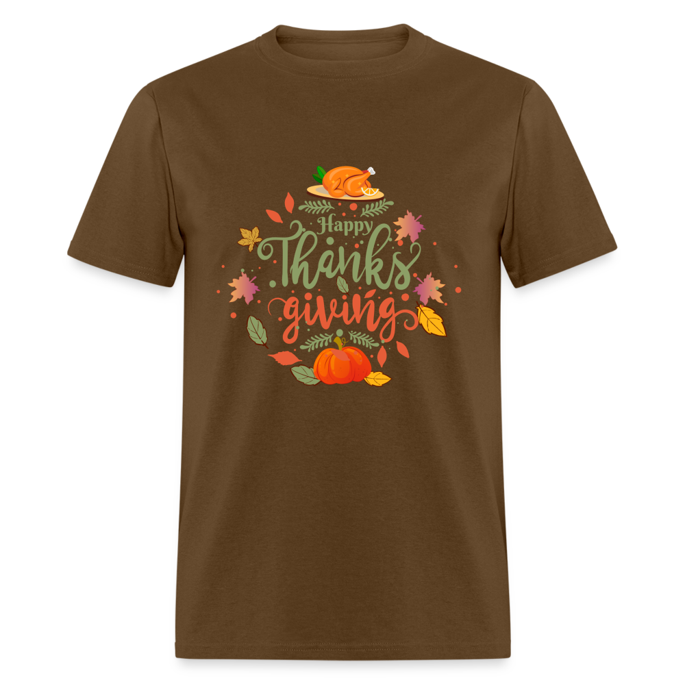 Happy Thanksgiving T-Shirt - brown