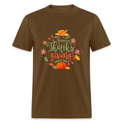 Happy Thanksgiving T-Shirt - brown
