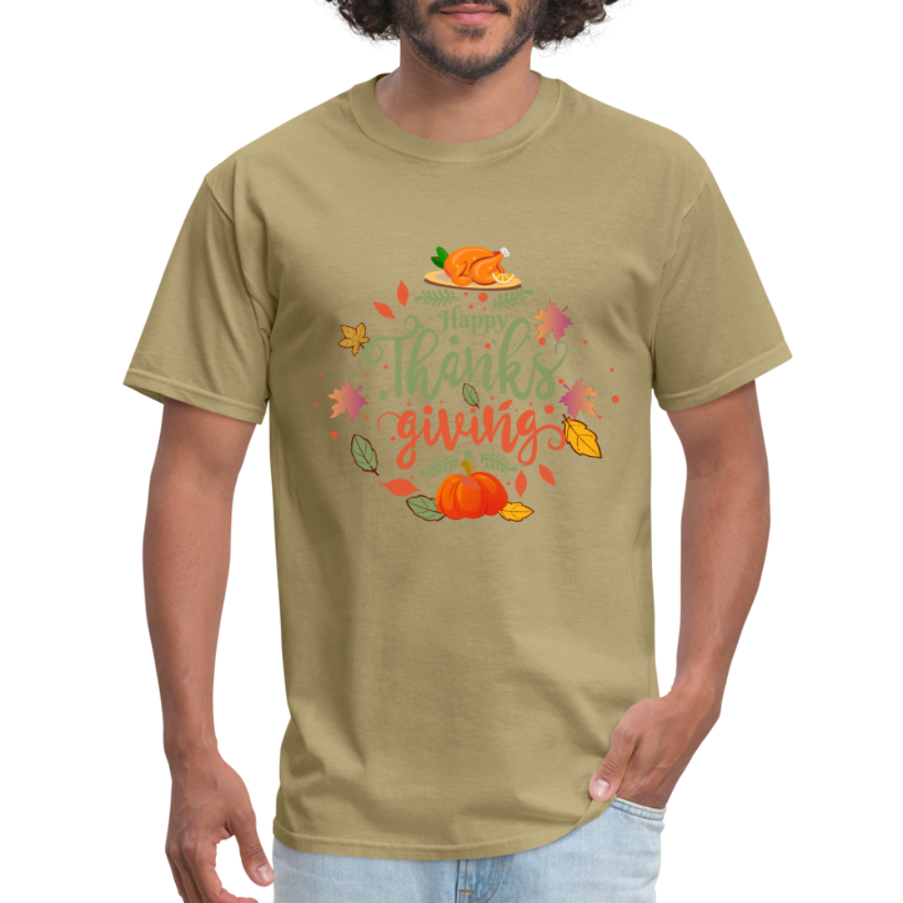 Happy Thanksgiving T-Shirt - khaki
