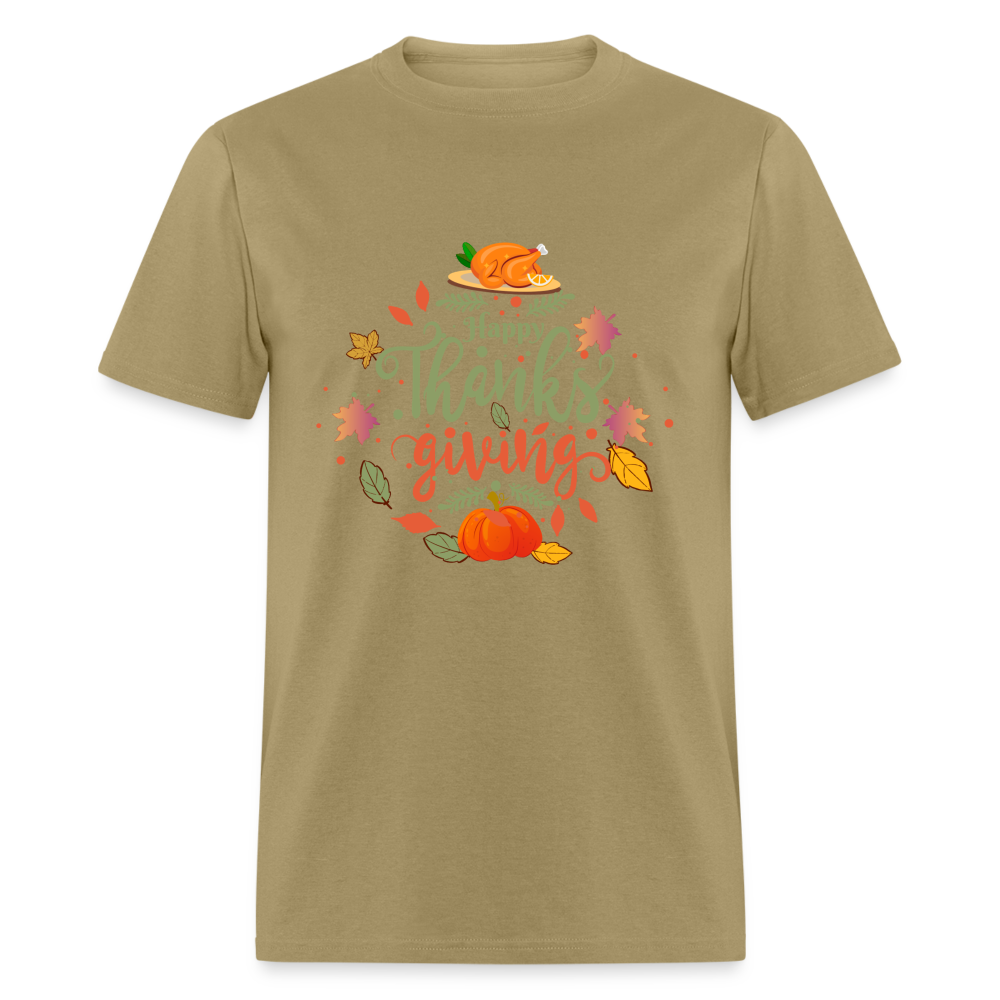 Happy Thanksgiving T-Shirt - khaki