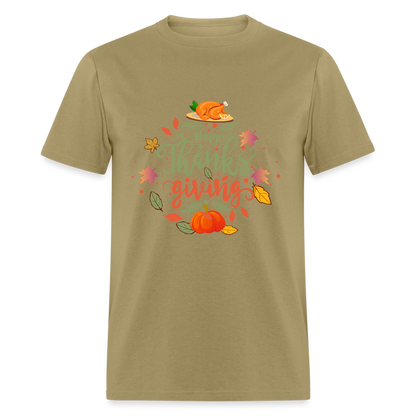 Happy Thanksgiving T-Shirt - khaki