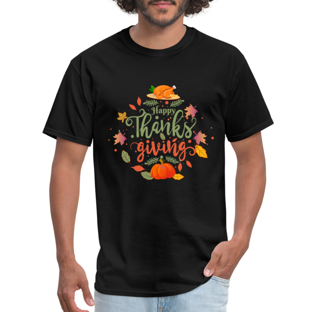 Happy Thanksgiving T-Shirt - black