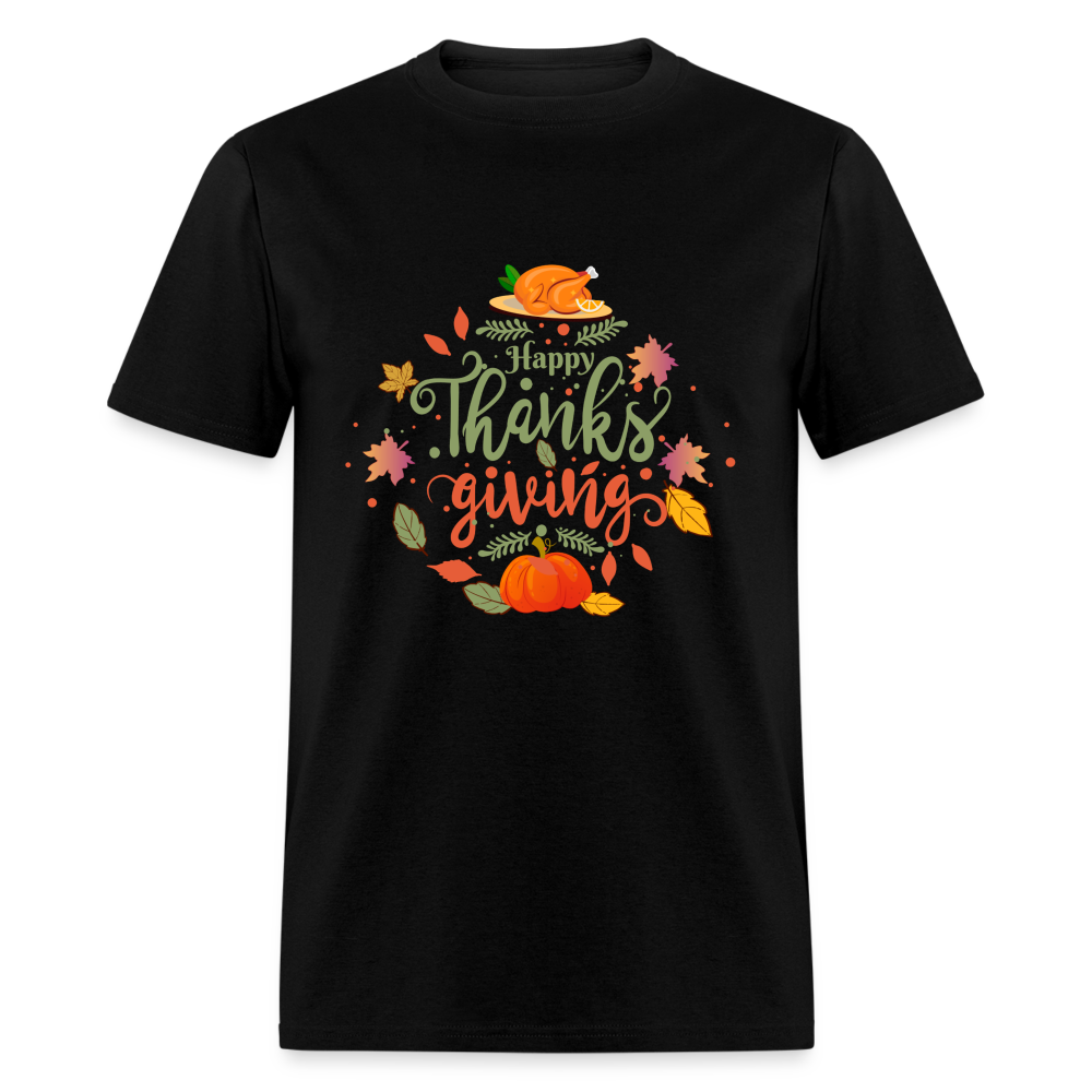 Happy Thanksgiving T-Shirt - black