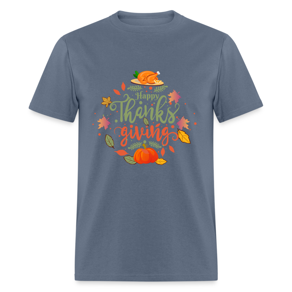 Happy Thanksgiving T-Shirt - denim