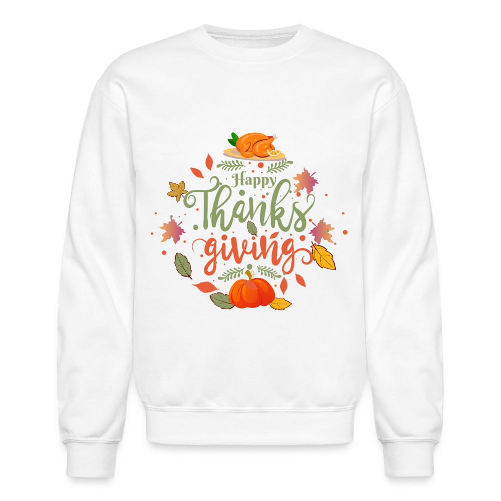 Happy Thanksgiving Sweatshirt - white