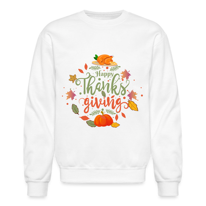 Happy Thanksgiving Sweatshirt - white