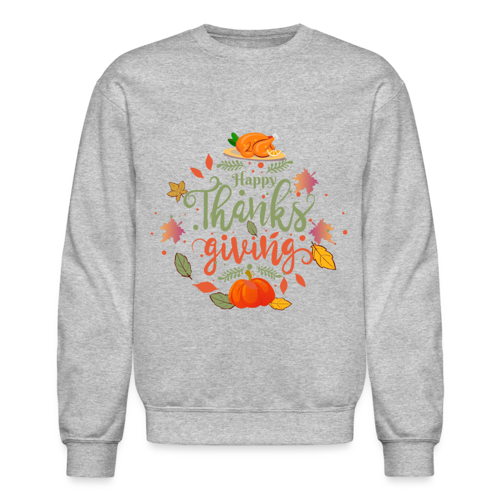 Happy Thanksgiving Sweatshirt - heather gray