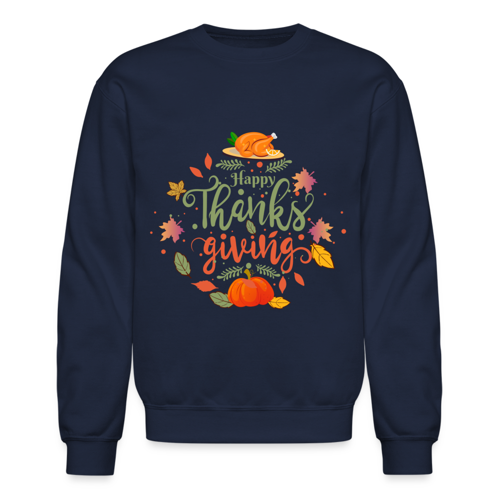 Happy Thanksgiving Sweatshirt - navy