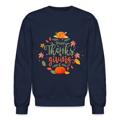 Happy Thanksgiving Sweatshirt - navy