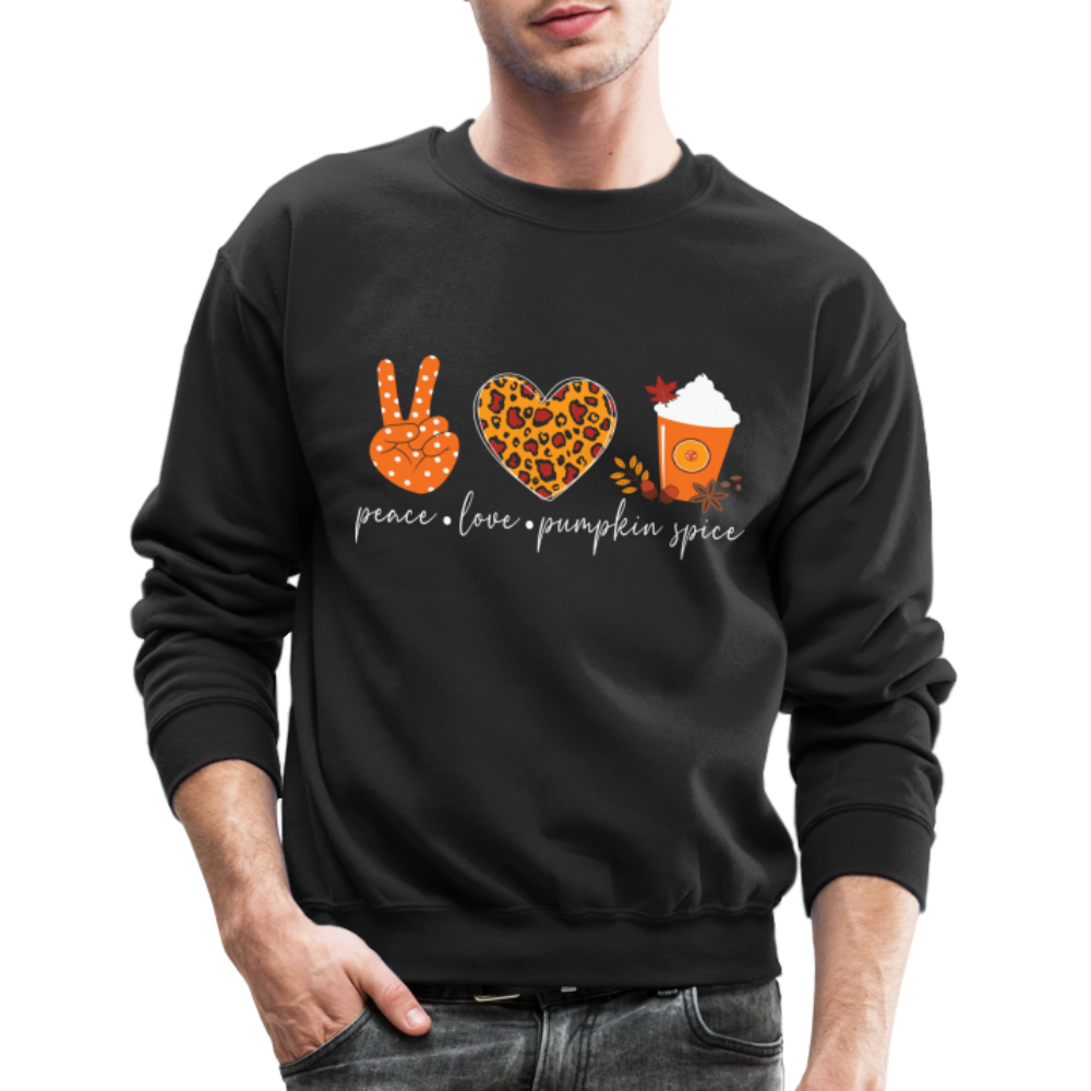 Peace Love Pumpkin Spice Sweatshirt - black