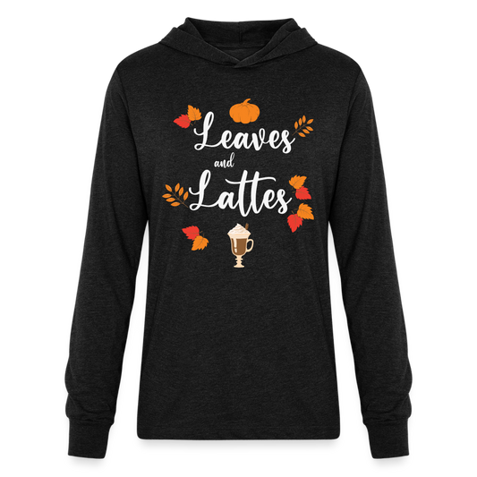 Leaves and Lattes Hoodie Shirt - heather black