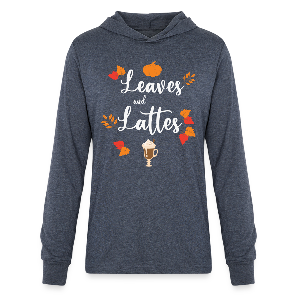 Leaves and Lattes Hoodie Shirt - heather navy