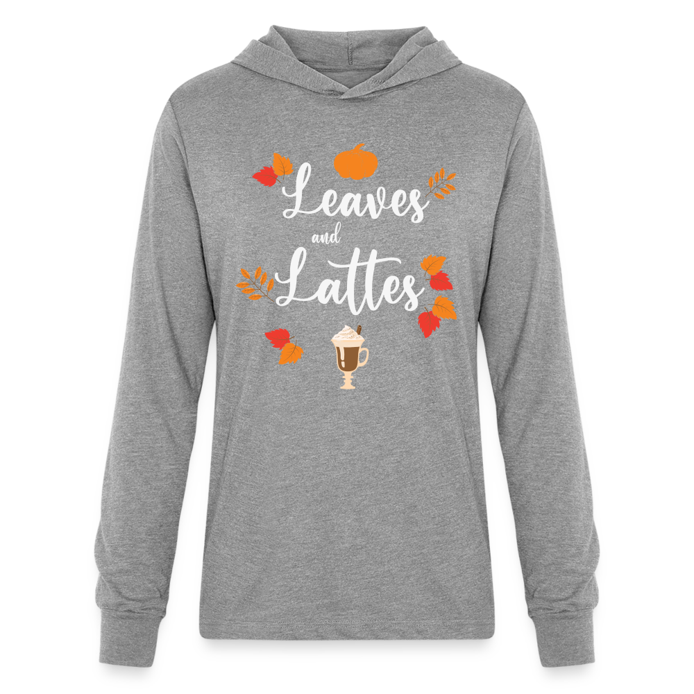 Leaves and Lattes Hoodie Shirt - heather grey