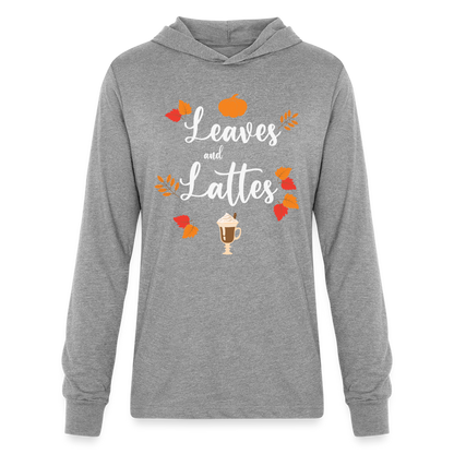 Leaves and Lattes Hoodie Shirt - heather grey