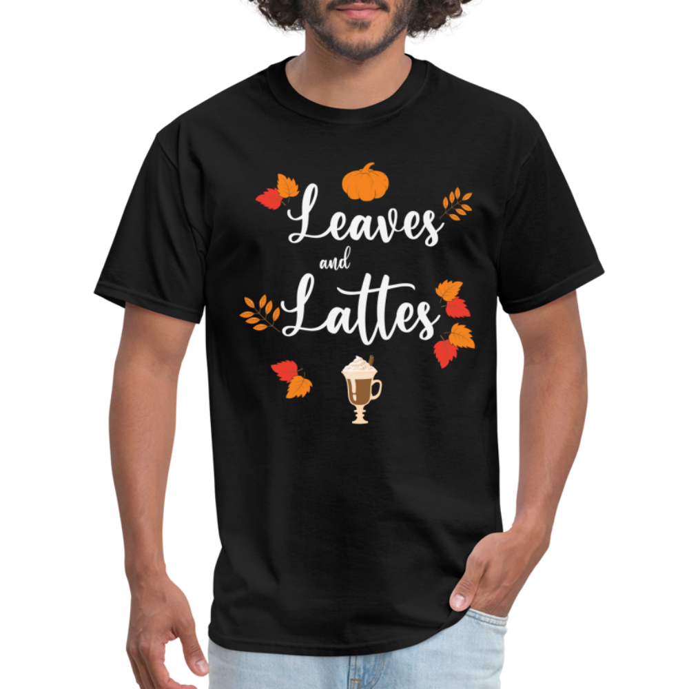 Leaves and Lattes T-Shirt - black