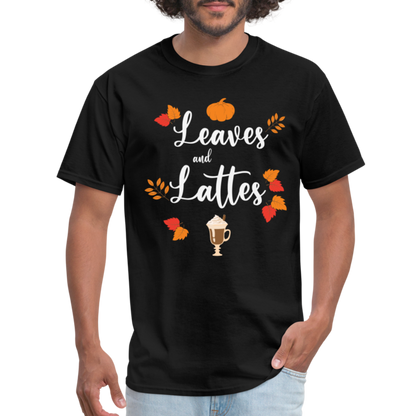 Leaves and Lattes T-Shirt - black