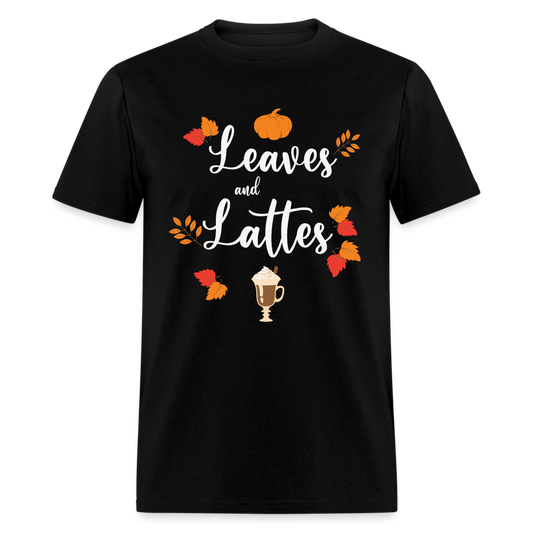 Leaves and Lattes T-Shirt - black
