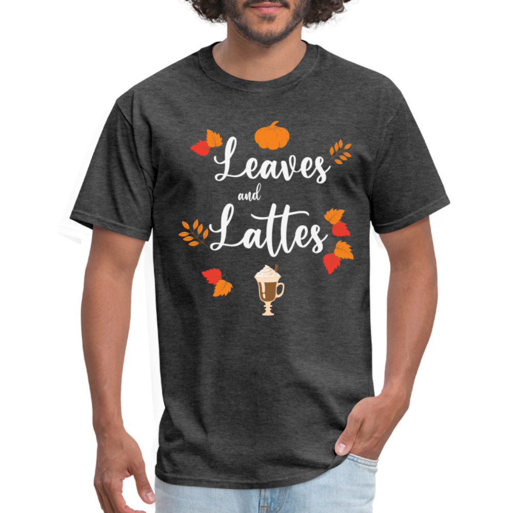 Leaves and Lattes T-Shirt - heather black