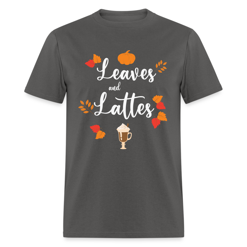 Leaves and Lattes T-Shirt - charcoal