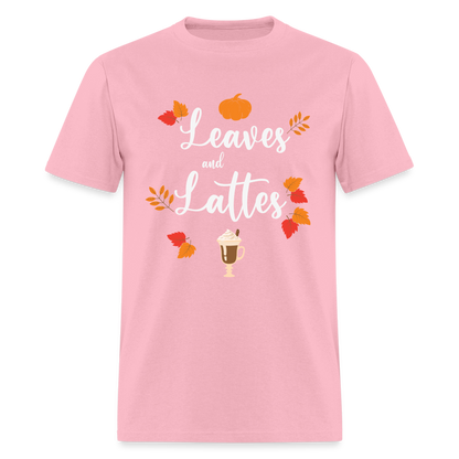 Leaves and Lattes T-Shirt - pink