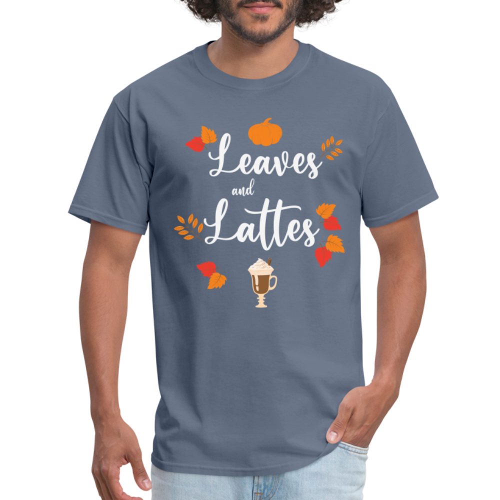 Leaves and Lattes T-Shirt - denim