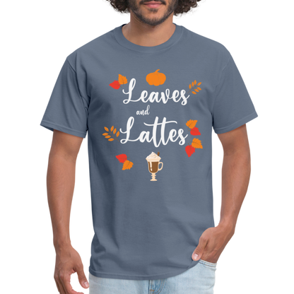 Leaves and Lattes T-Shirt - denim