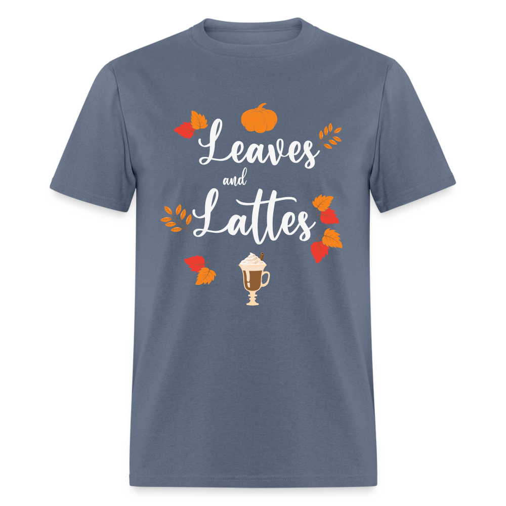 Leaves and Lattes T-Shirt - denim