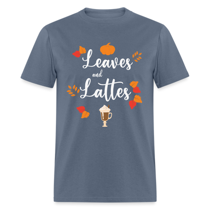 Leaves and Lattes T-Shirt - denim