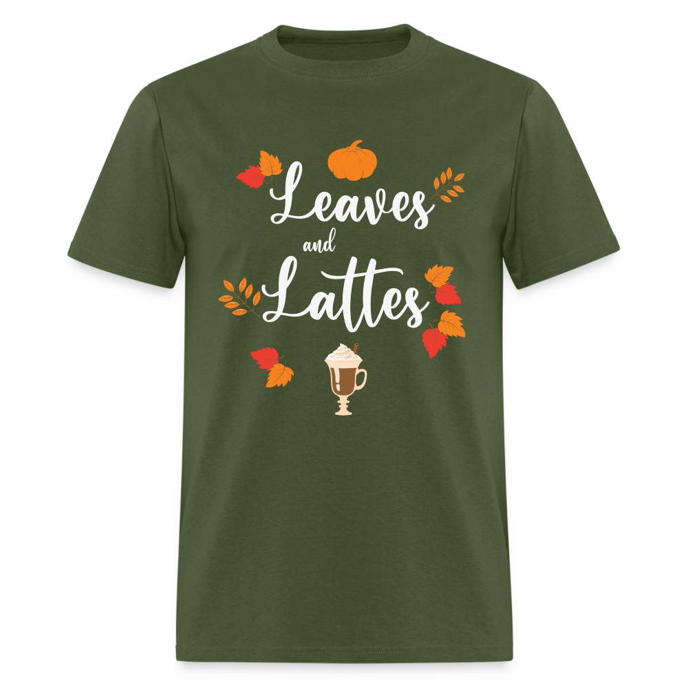 Leaves and Lattes T-Shirt - military green